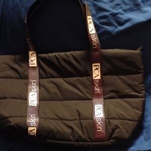 PCA Skin Brown Quilted Tote Bag